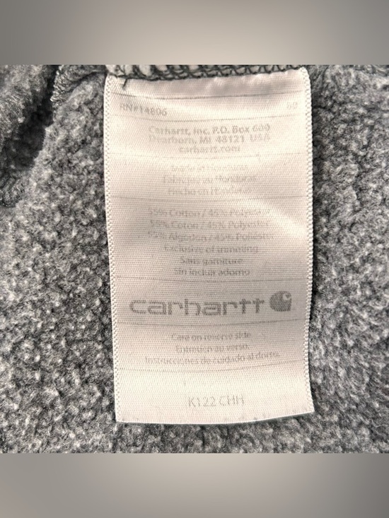 Carhartt Full Zip Hoodie Jacket Workwear K122 CHH Faded Grey Medium - Picture 5 of 5
